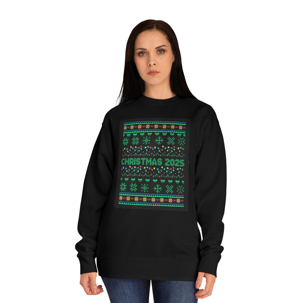 Christmas 2025 Crewneck Sweatshirt — Retro Fair Isle Holiday Sweater