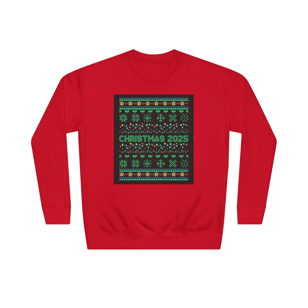 Christmas 2025 Crewneck Sweatshirt — Retro Fair Isle Holiday Sweater