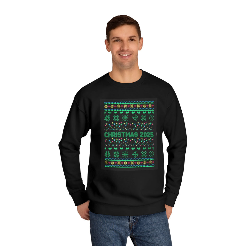 Christmas 2025 Crewneck Sweatshirt — Retro Fair Isle Holiday Sweater